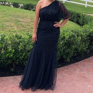 Adrianna Papell beaded one shoulder dress 6